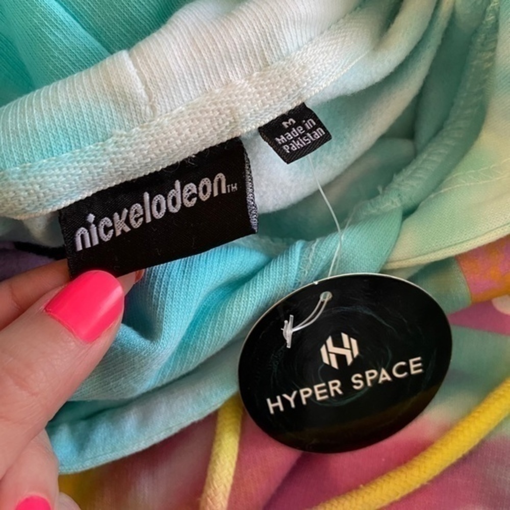Nickelodeon Hyper Space NASA Sweatshirt Womens Size M Tie Dye Hoodie Sweatshirt - Picture 13 of 16
